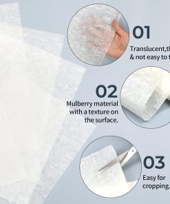 Alternative view of 50/100 Sheets FIVEIZERO A4 Mulberry Paper Sheets Natural Fiber Rice Papers.8.3x11.7in Natural Decoupage Tissue Paper for Writing Painting. Decorative &Card Making Papers DIY Craft